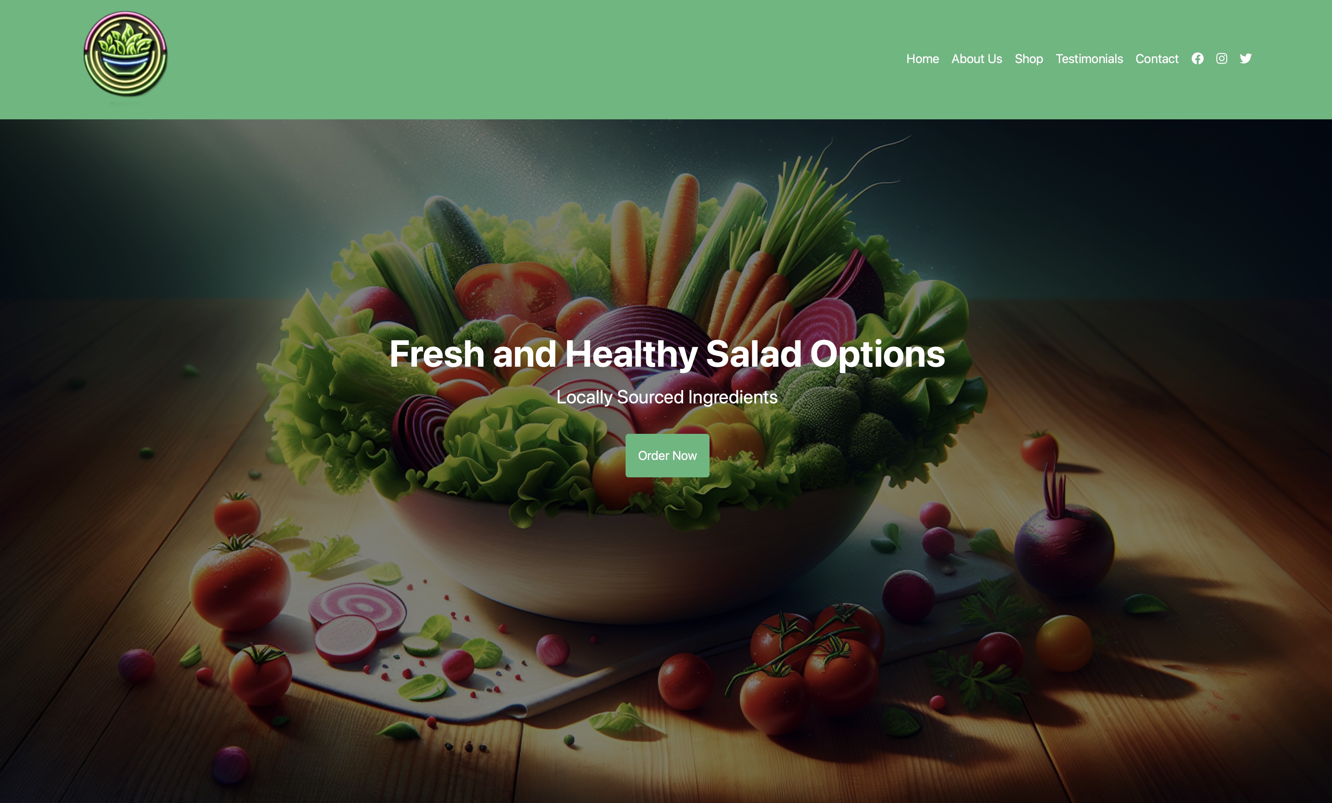 Dashboard healthy salad + weebseat